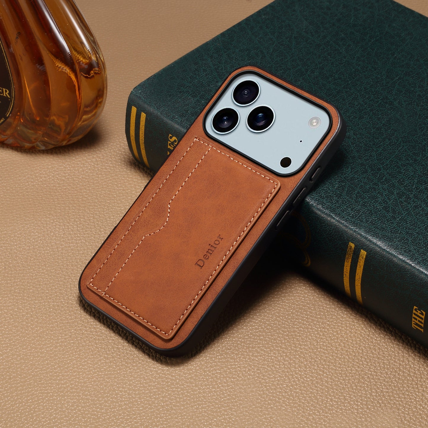 PU Retro Faux Leather Wallet Case with Horizontal Kickstand (For iPhone)