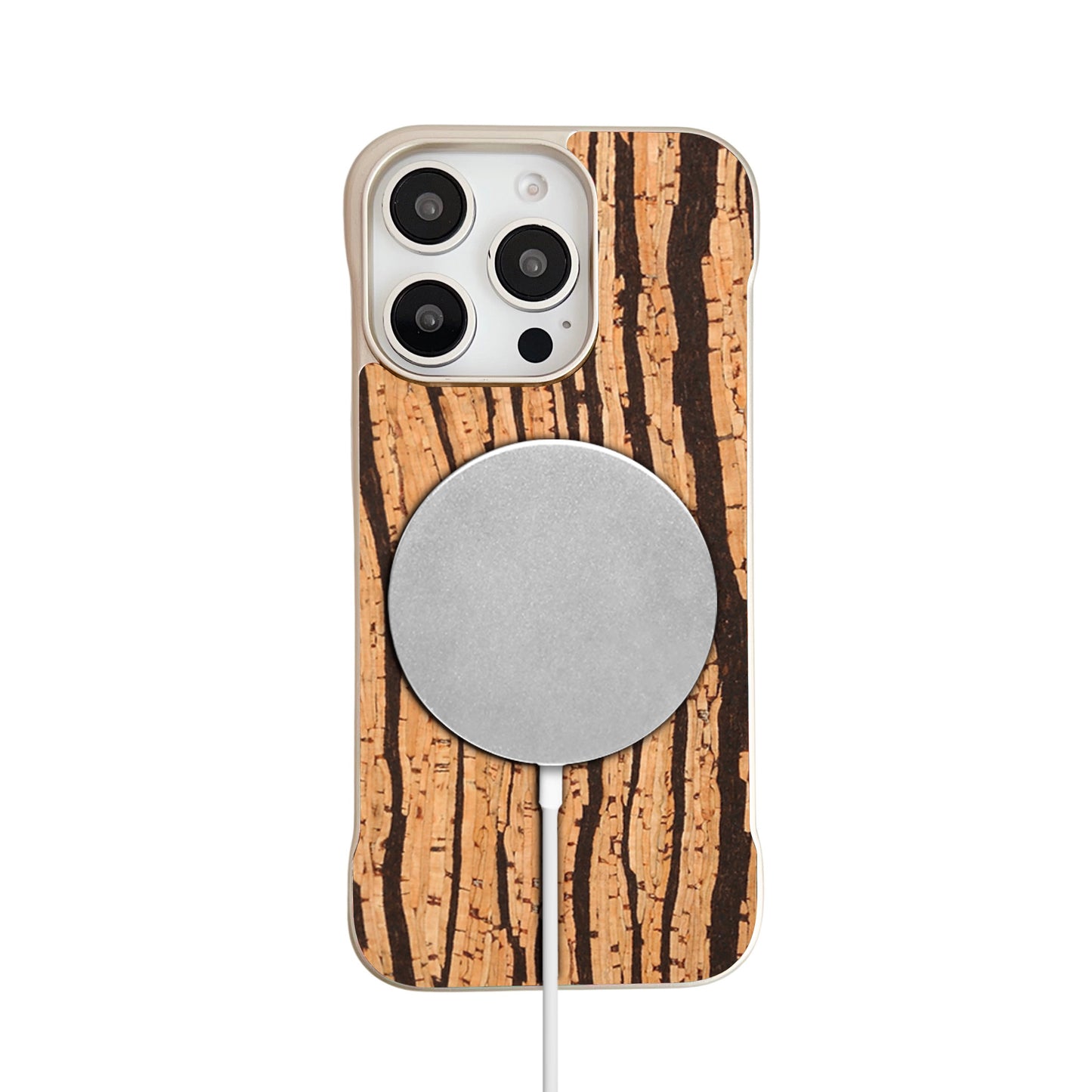 Floral Pattern Cork Borderless Magnetic Phone Case