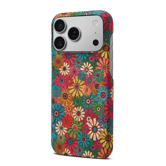 Floral Pattern Cork PC Phone Case