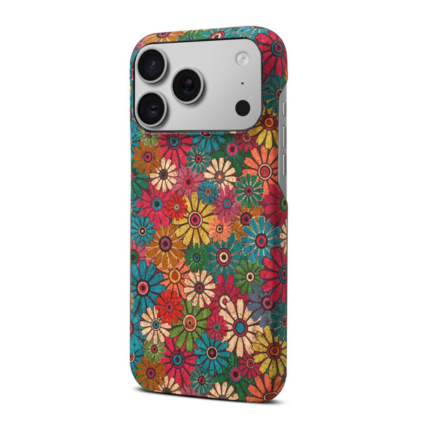 Floral Pattern Cork PC Phone Case