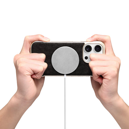 Genuine Leather Borderless Magnetic Phone Case