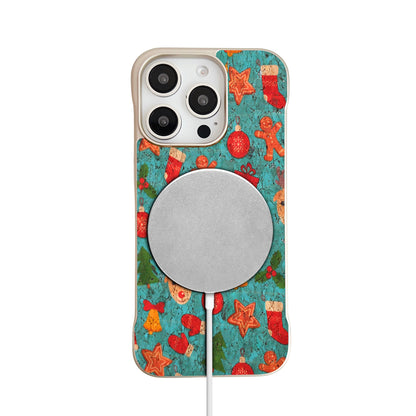 Floral Pattern Cork Borderless Magnetic Phone Case