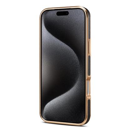 Luxury Car Style Genuine Leather Electroplated Phone Case