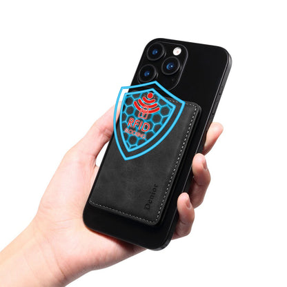 PU Faux Leather Vintage Pattern Side-Open Magnetic Card Holder