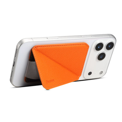 PU Faux Leather Lychee Texture Magnetic Card Holder