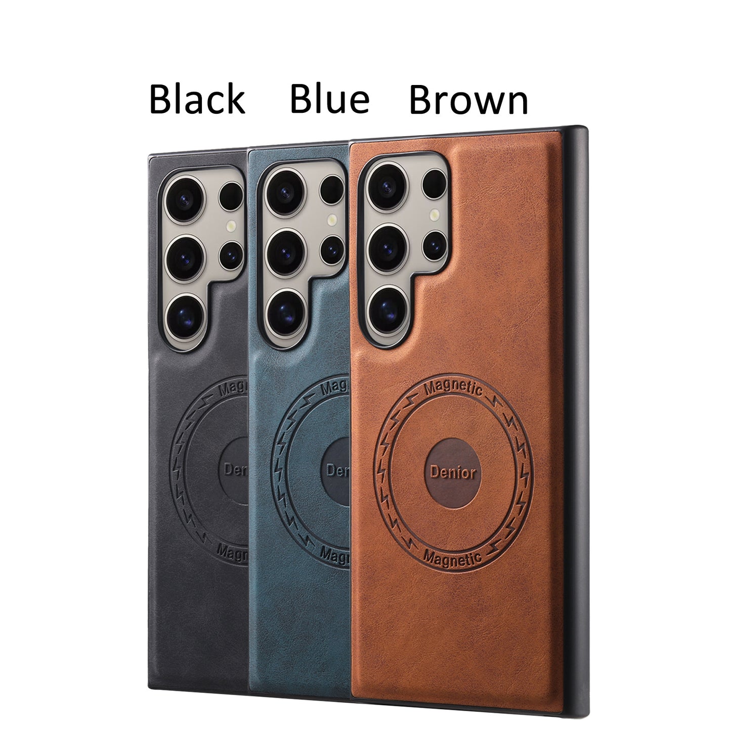 PU Retro Faux Leather Texture Magnetic Phone Case (For Samsung)