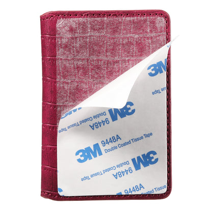 Bifold PU Leather  Glue Wallet - Outer Slot Crocodile pattern