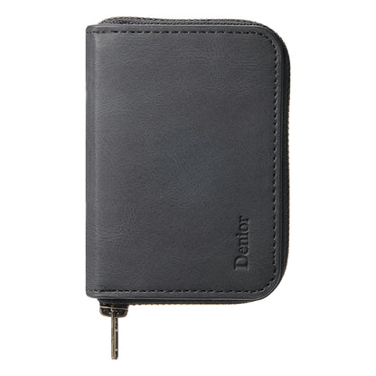 PU Skin-Feel Magnetic Zipper Card Holder