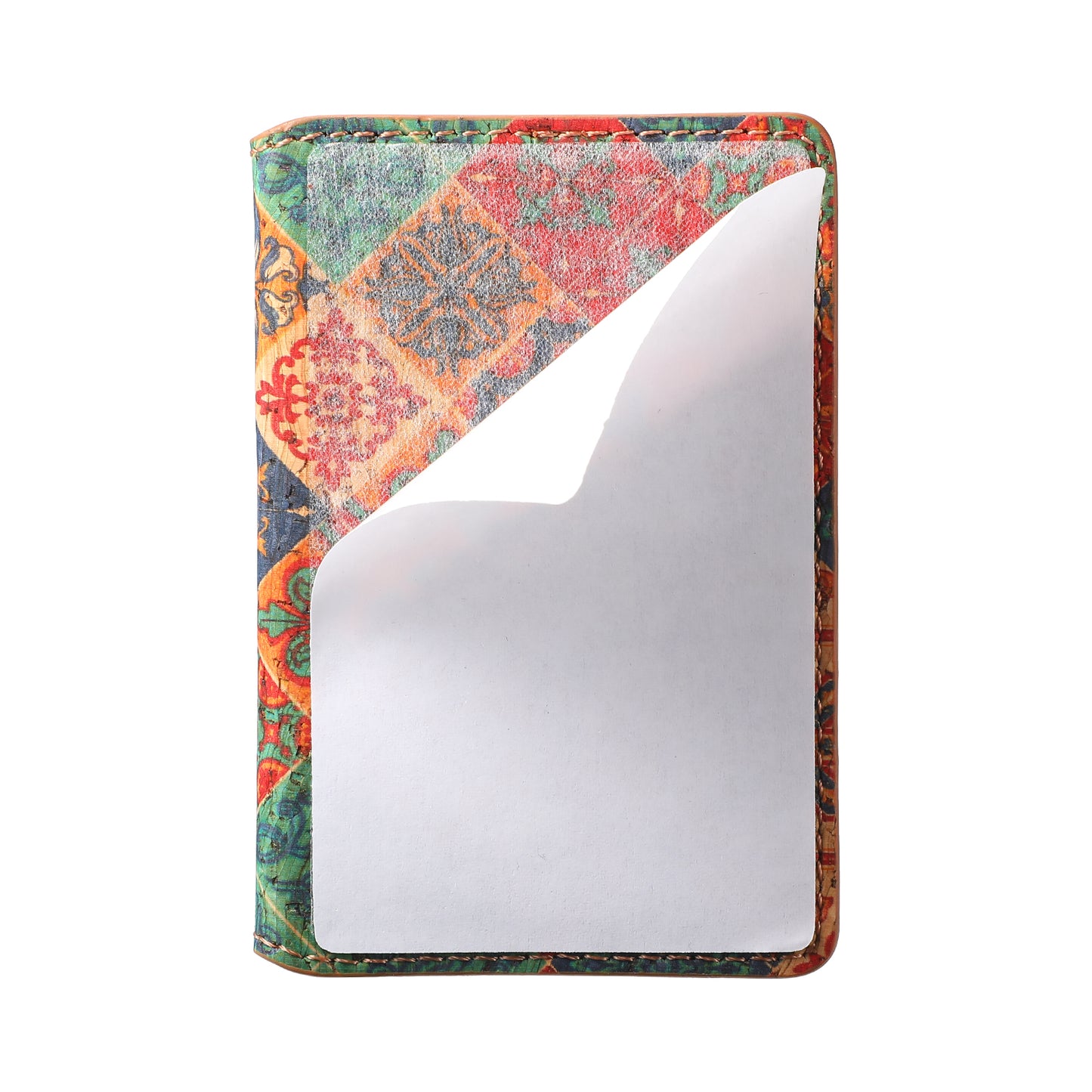 Glue Bifold Cork Card Holder - Floral