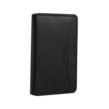 PU Faux Leather Lychee Texture Magnetic Card Holder