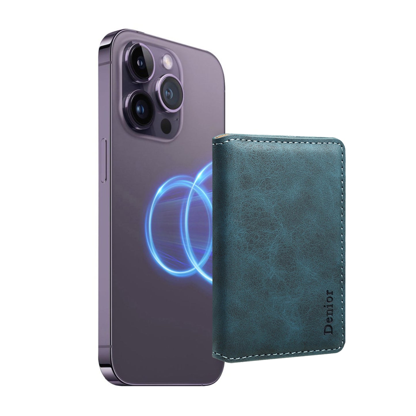 PU Faux Leather Vintage Pattern Side-Open Magnetic Card Holder