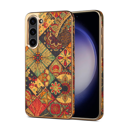 Cork Floral Electroplated Phone Case (For Samsung)