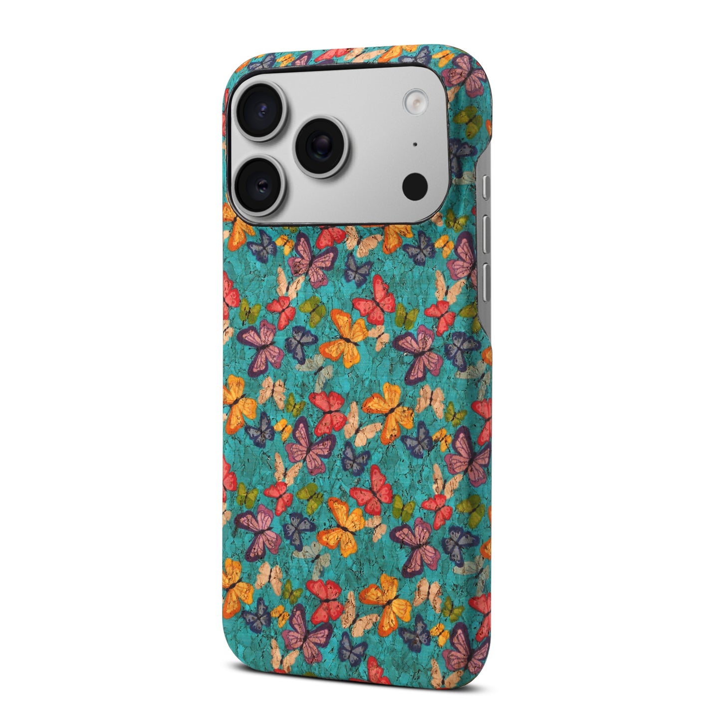 Floral Pattern Cork PC Phone Case