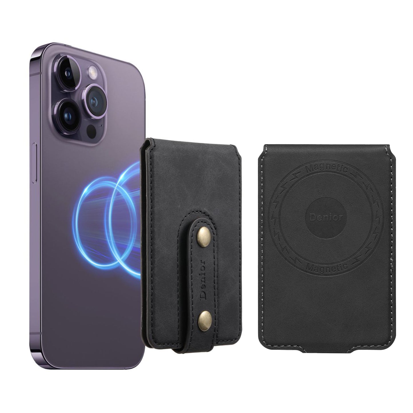 Bifold Vertical PU Leather Mag Wallet - Clasp