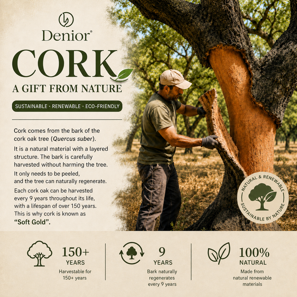 Denior cork story and sustainable cork harvesting