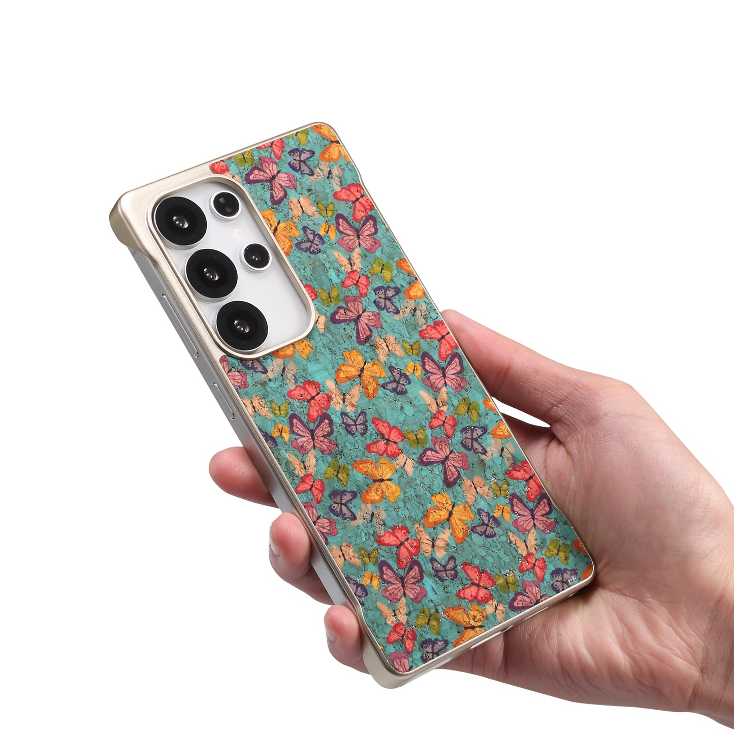 Cork Floral Borderless Magnetic Phone Case (For Samsung)
