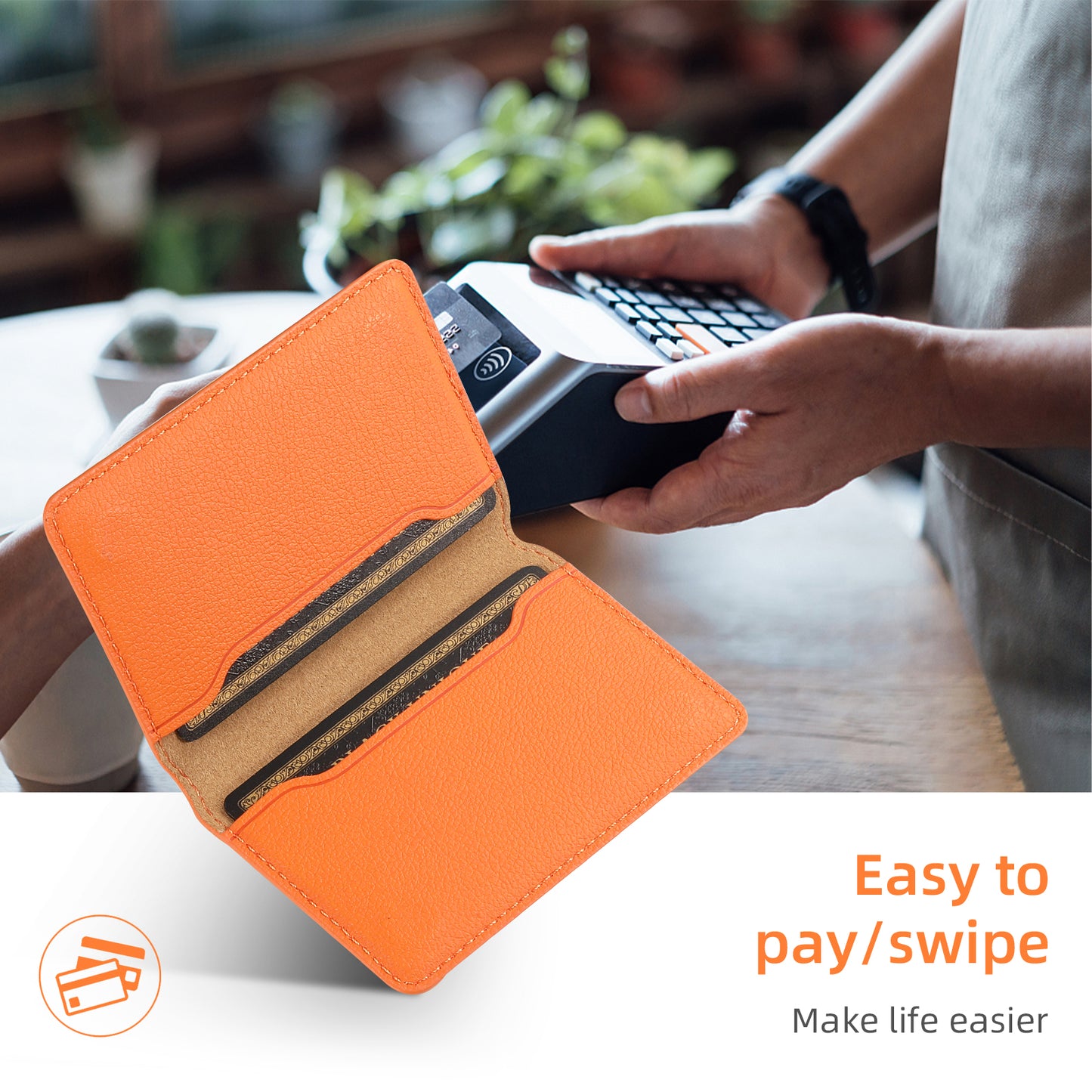 Glue biflod Card Bag -  Lychee Pattern