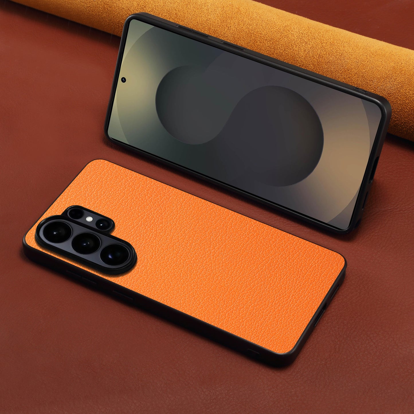 PU Faux Leather Litchi Texture Phone Case Back Cover (For Samsung)