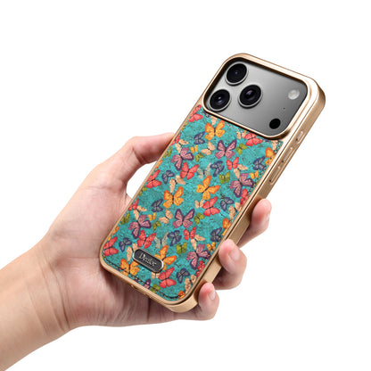 Butterfly Printed Magnetic Electroplated Phone Case