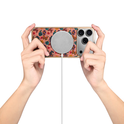 Butterfly Printed Magnetic Electroplated Phone Case