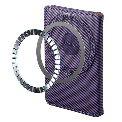 Bifold PU Leather Mag Wallet - Carbon Pattern
