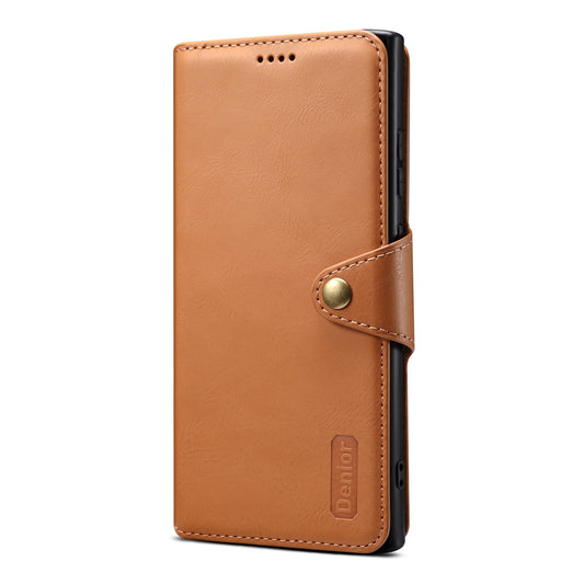 PU Faux Leather Texture Button Wallet Phone Case (For Samsung)