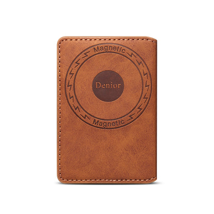 RFID Magnetic Slim Credit Card Bag（Brown）