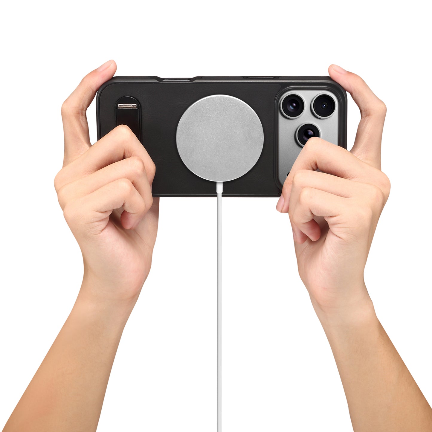 PU Skin-Feel In-line Stand Phone Case