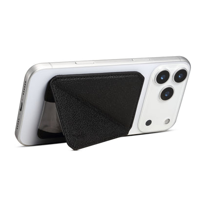 PU Faux Leather Lychee Texture Magnetic Card Holder