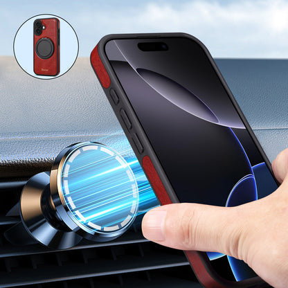 Genuine Leather 360° Rotating Gear Stand Phone Case