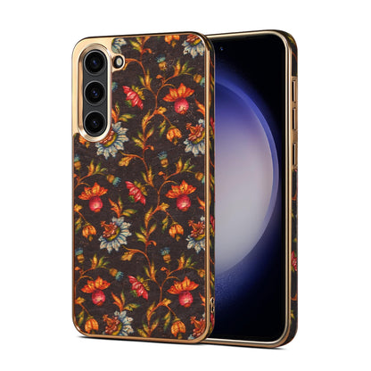 Cork Floral Electroplated Phone Case (For Samsung)