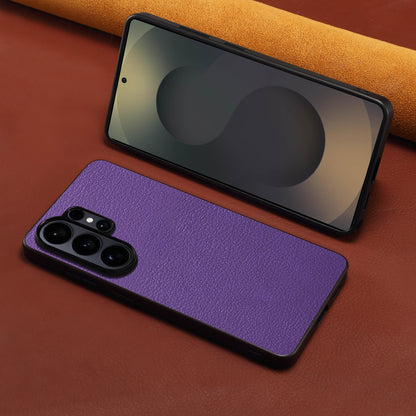 PU Faux Leather Litchi Texture Phone Case Back Cover (For Samsung)