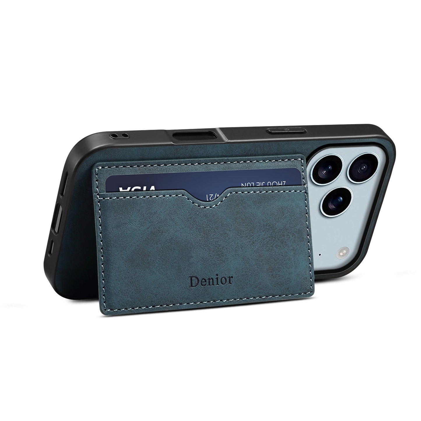 PU Retro Faux Leather Wallet Case with Horizontal Kickstand (For iPhone)