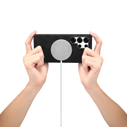 PU Retro Faux Leather PC Magnetic Phone Case (For Samsung)