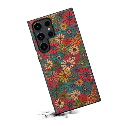 Cork Floral Phone Case Back Cover (For Samsung)