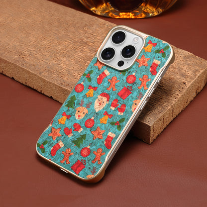 Floral Pattern Cork Borderless Magnetic Phone Case