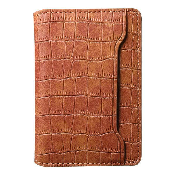 Glue Bifold PU Card Bag - Crocodile Skin Pattern