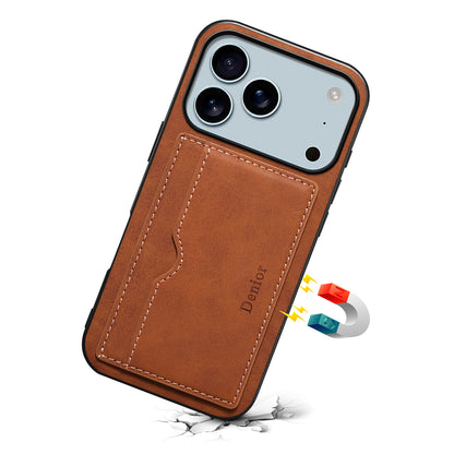 PU Retro Faux Leather Wallet Case with Horizontal Kickstand (For iPhone)