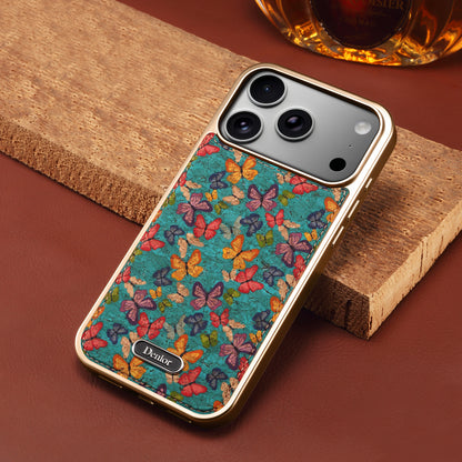 Butterfly Printed Magnetic Electroplated Phone Case