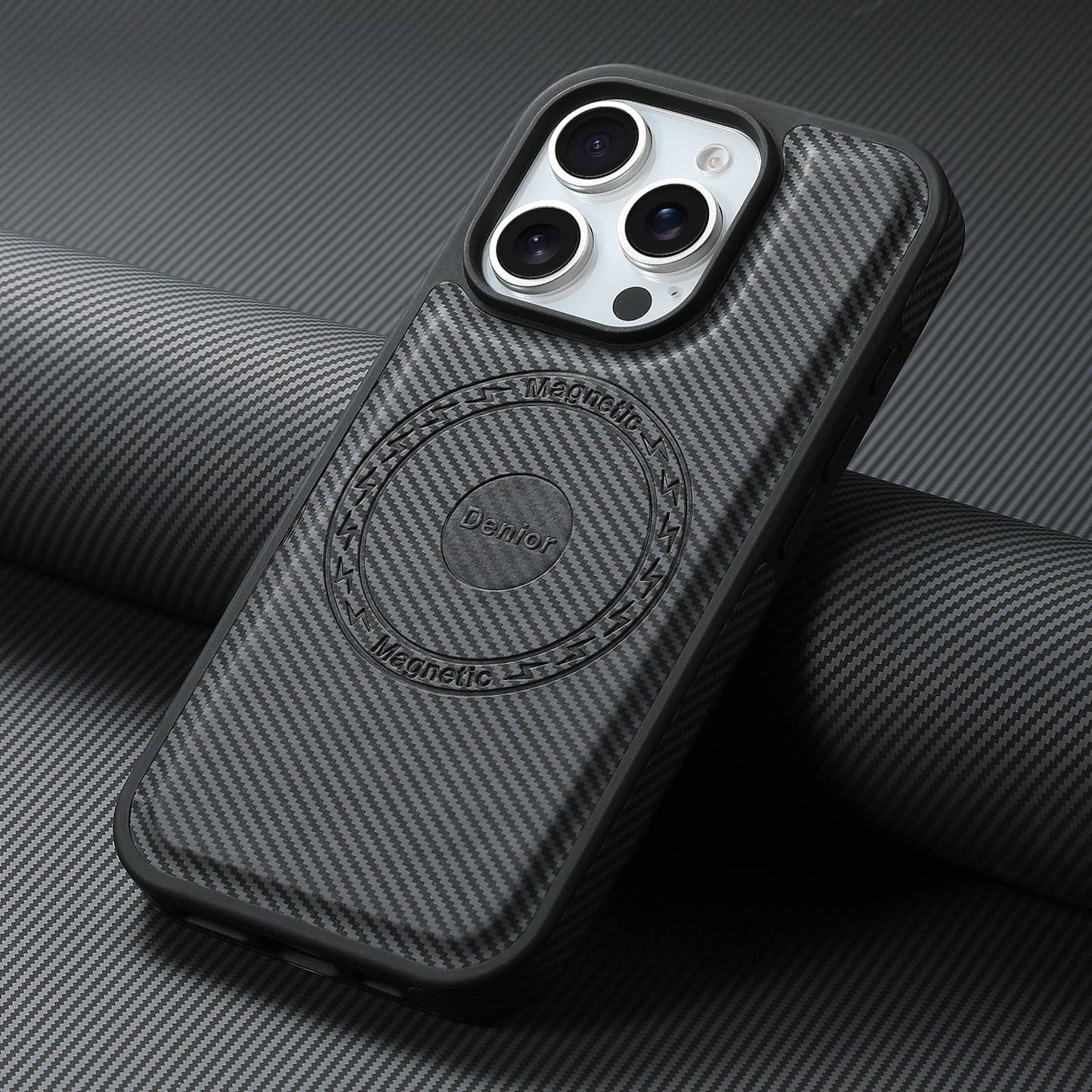 PU Carbon Fiber Texture Magnetic Phone Case