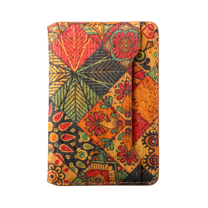 Glue Bifold Cork Card Holder - Floral