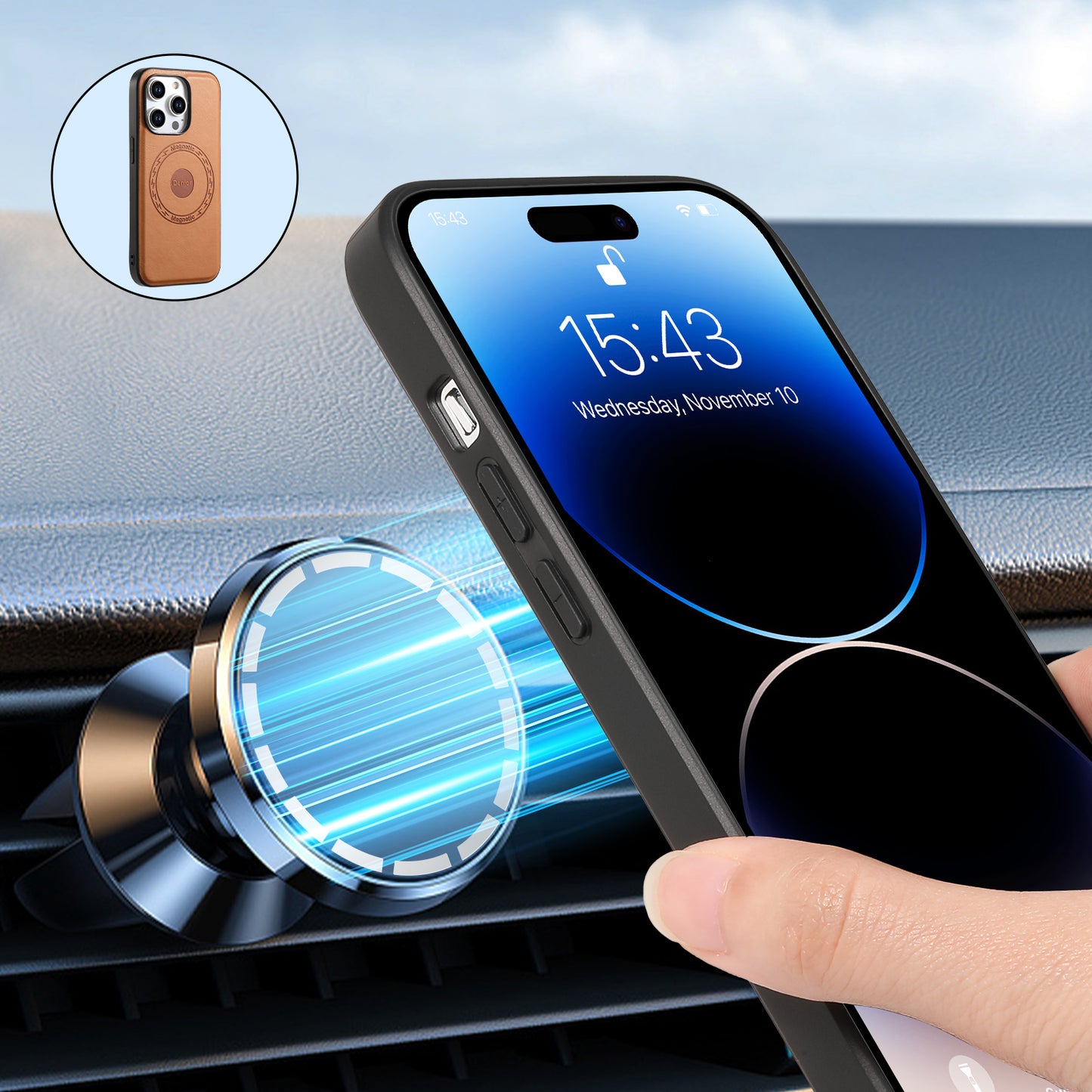 PU Crocodile Texture Phone Case