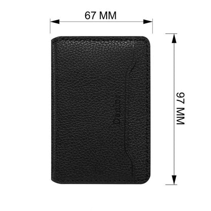 PU Faux Leather Lychee Texture Magnetic Card Holder