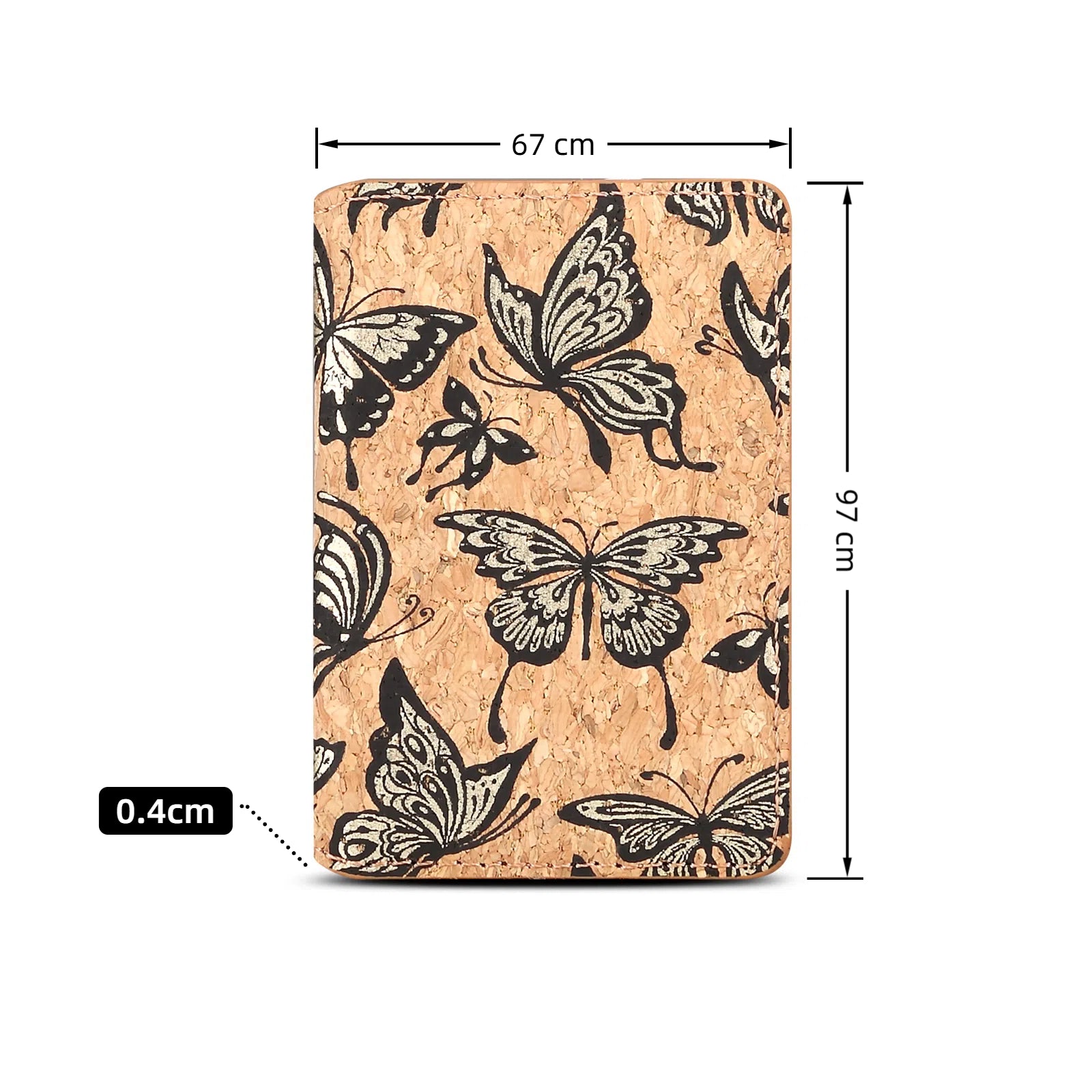 Magnetic Cork Material Ultra-Thin Credit Card Bag（Golden）