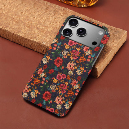 Floral Pattern Cork PC Phone Case