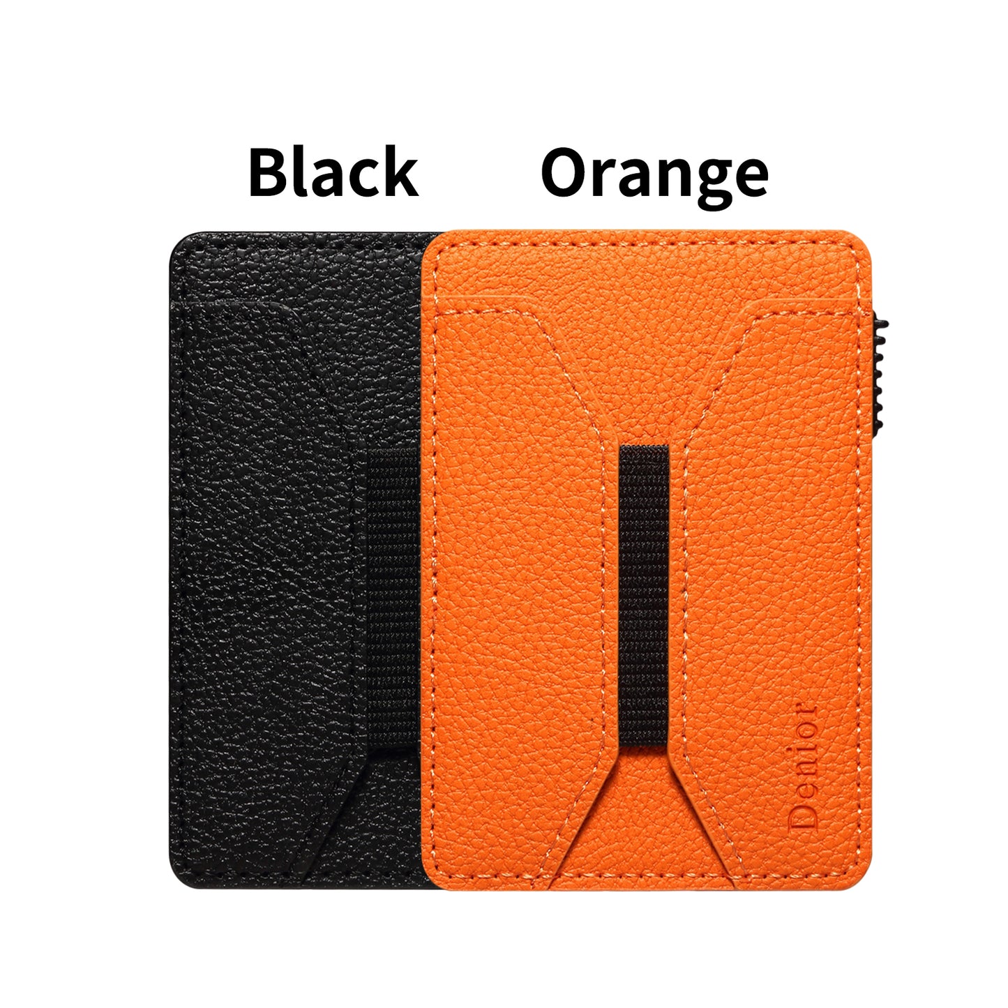 Elastic PU Leather Wallet - Lychee Pattern