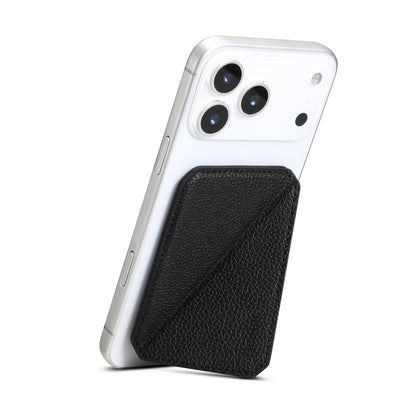 PU Faux Leather Lychee Texture Magnetic Card Holder