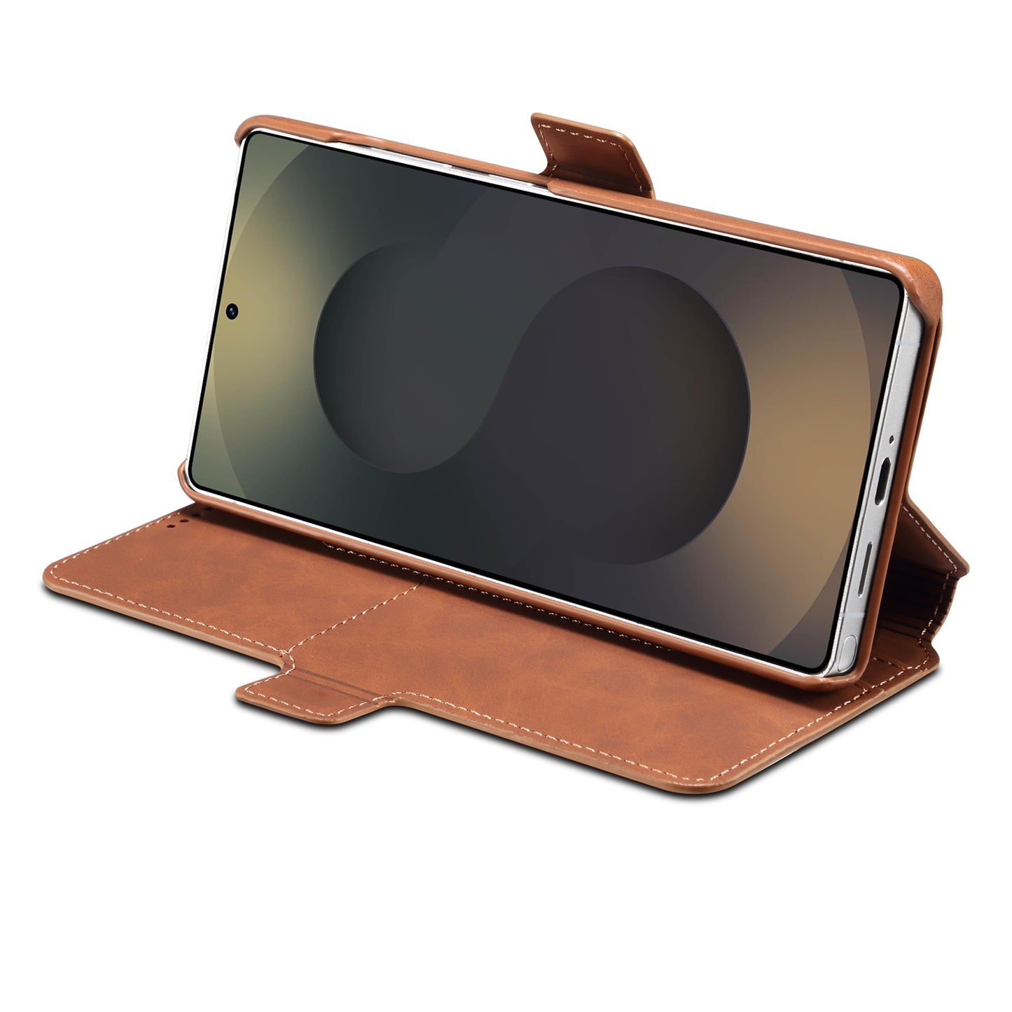 PU Retro Faux Leather Detachable Magnetic Wallet Stand Phone Case (For Samsung)