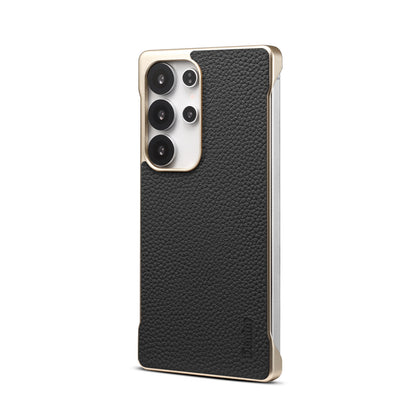 Genuine Leather Litchi Texture Magnetic Phone Case (For Samsung)