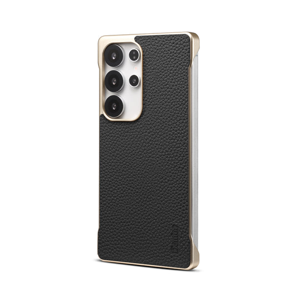 Genuine Leather Litchi Texture Magnetic Phone Case (For Samsung)